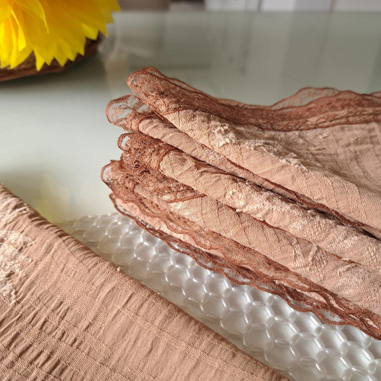 مینی اسکارف سه گوش نخی طرح کاج رنگبندی متنوع ابعاد 120 در 80