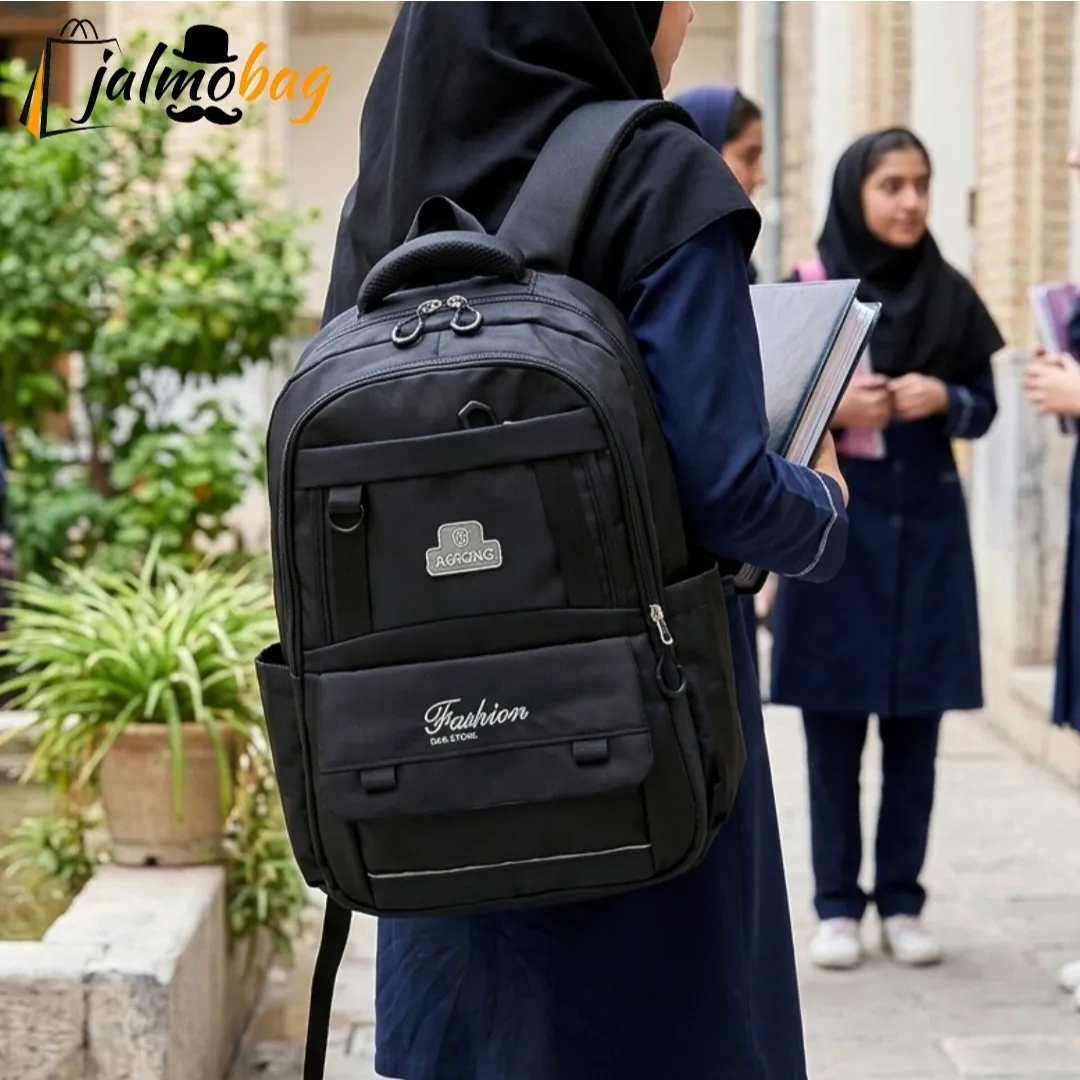 کوله پشتی اسپرت سبک پارچه کجراه خارجی ضد تعریق مناسب سوم ابتدایی به بالا