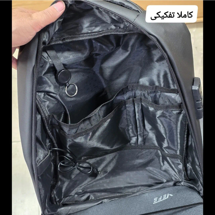 کوله پشتی لپتاپ دانشجویی و اداری قفل دار مناسب لپتاپ 17.5 اینچ