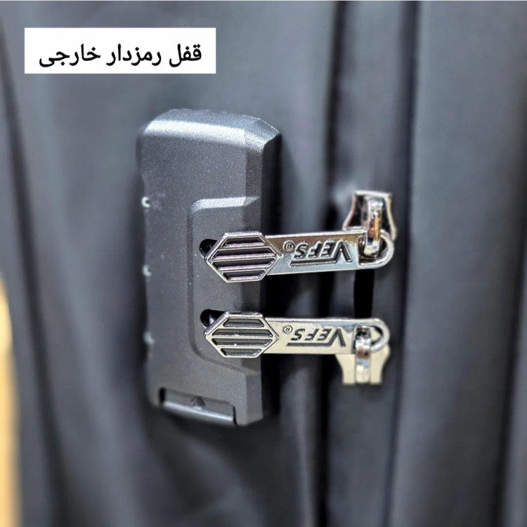 کوله پشتی لپتاپ دانشجویی و اداری قفل دار مناسب لپتاپ تا 17.5 اینچ مردانه و زنانه
