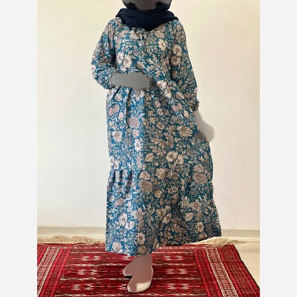 ساحلی گلدار خنک و تابستانه جنس فلور بوگاتی فری سایز