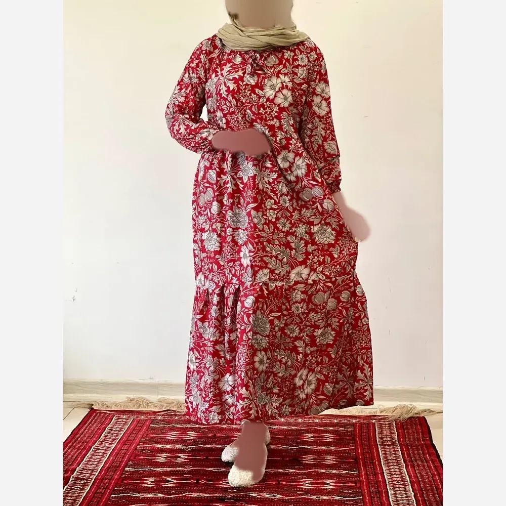 ساحلی گلدار خنک و تابستانه جنس فلور بوگاتی فری سایز