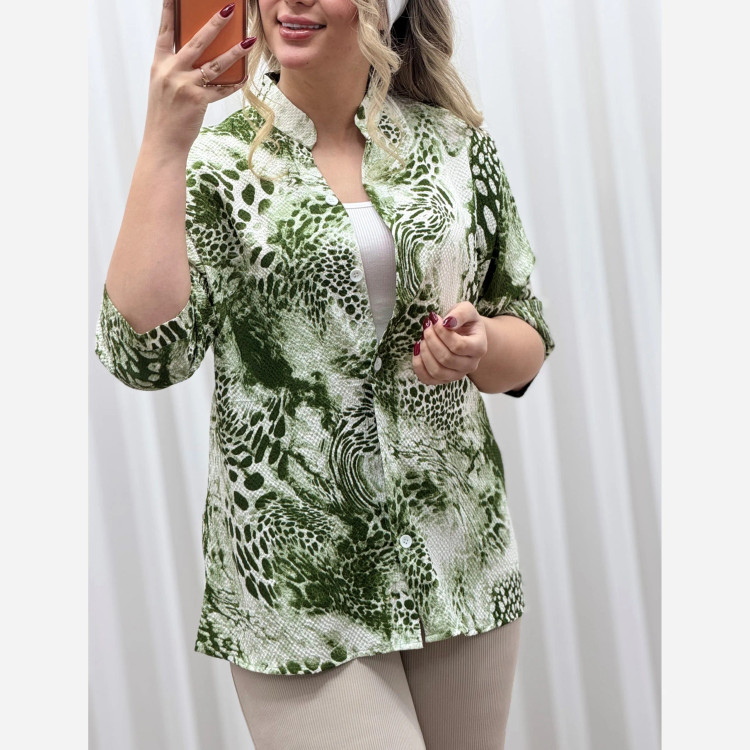 شومیز زنانه آبرنگی ن نخ وارداتی فری سایز شیک و راحت
