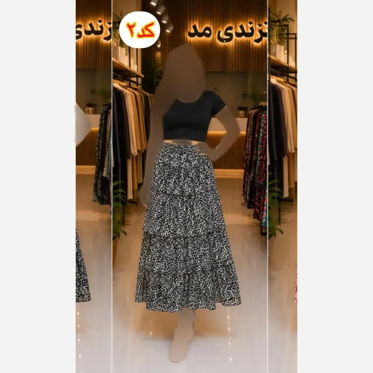 دامن طبقه ایی زنانه سبک و خنک فری سایز مناسب چهار فصل