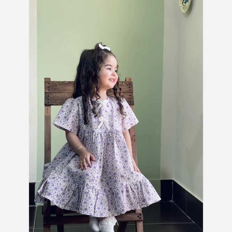 پیراهن عروسکی پفکی دخترانه مدل ترانه سایز 2، 4، 6