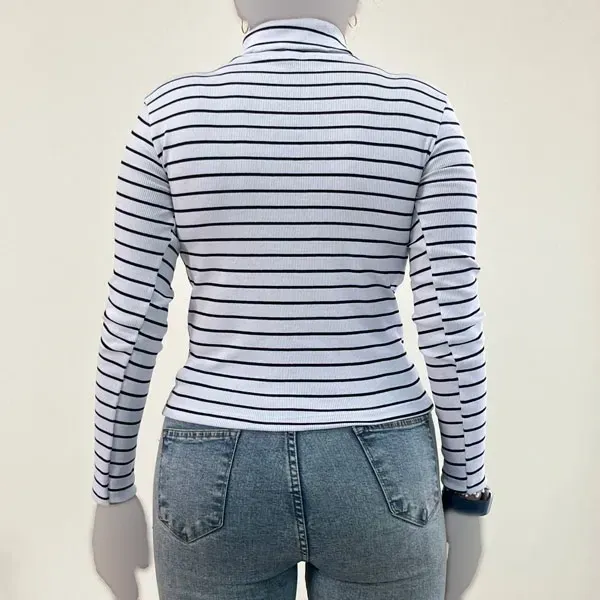 بلوز یقه اسکی کبریتی زنانه کد 1226 مناسب سایز 38 تا 46