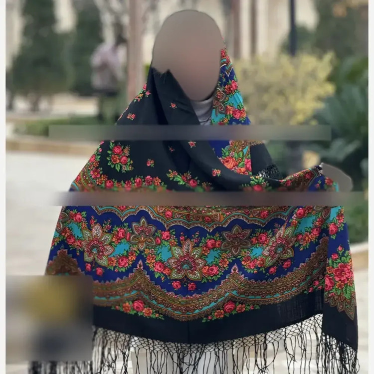 روسری ترکمنی اصل پشمی برند Pavlovo Posad مدل ستاره قواره 148×148 سانتیمتر