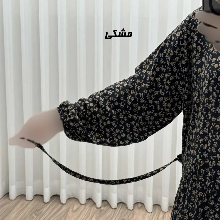 پیراهن ساحلی زنانه نخی گلریز فری سایز مناسب تا سایز 46 با کمربند