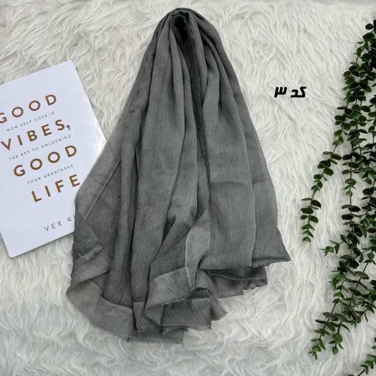 شال حریر دور نوار قواره بزرگ 85 در 210 سانتیمتر بدون لیز خوردن