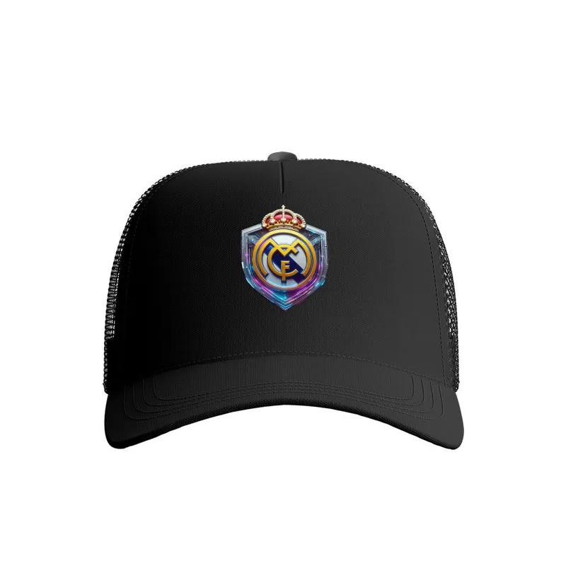 کلاه کپ اسپرت طرح تیم ورزشی رئال مادرید جنس کتان قابل تنظیم