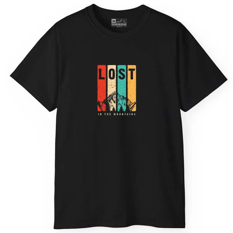 تیشرت آستین کوتاه مردانه طرح زبان انگلیسی جنس نخ و پلی استر