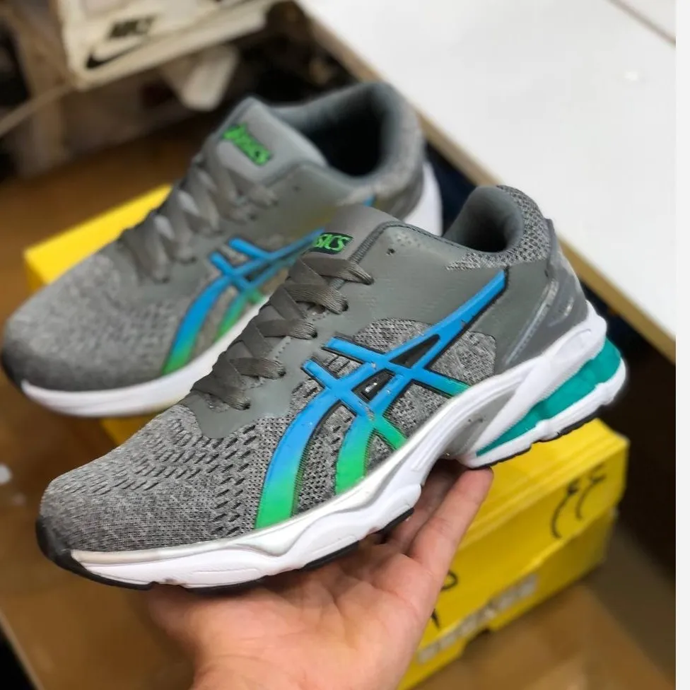 کفش اسپرت مردانه اسیکس مدل Gel Nimbus رنگ طوسی با کفی طبی و زیره پیو