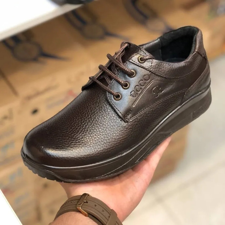 کفش چرم طبی مردانه طرح کلارک رویه چرم طبیعی گاوی با زیره طبی پیو